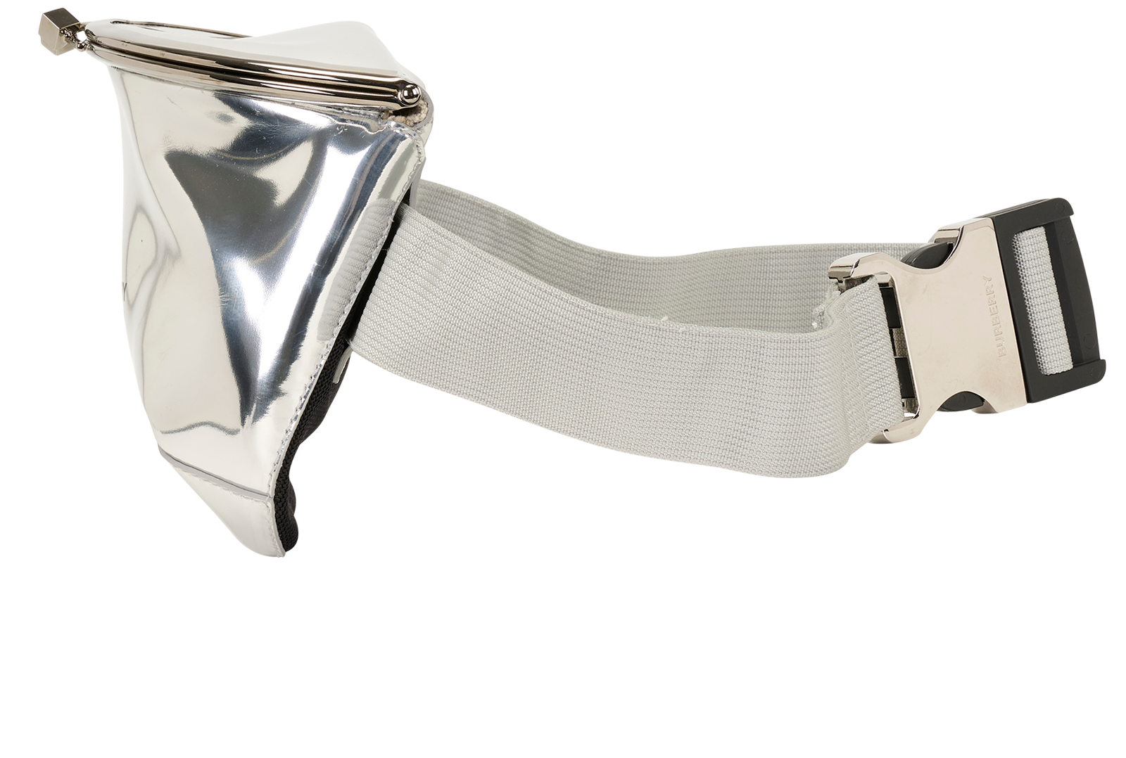 Burberry Belt Bag, &pound;295, Handbags, Silver, Patent Leather, Bottom view